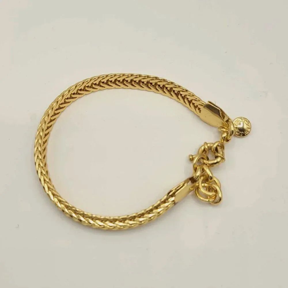 J Crew Gold Tone Herringbone Bracelet NWOT!
